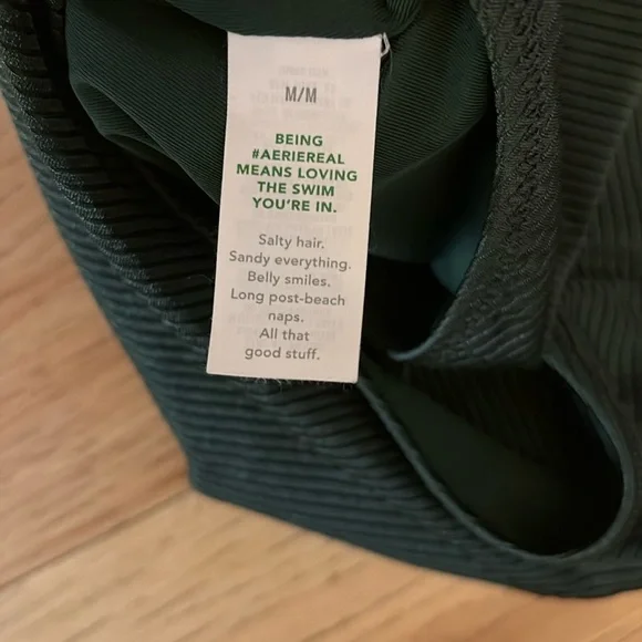 Aerie Dark Green One-Piece Swimsuit Size M - Picture 2 of 5